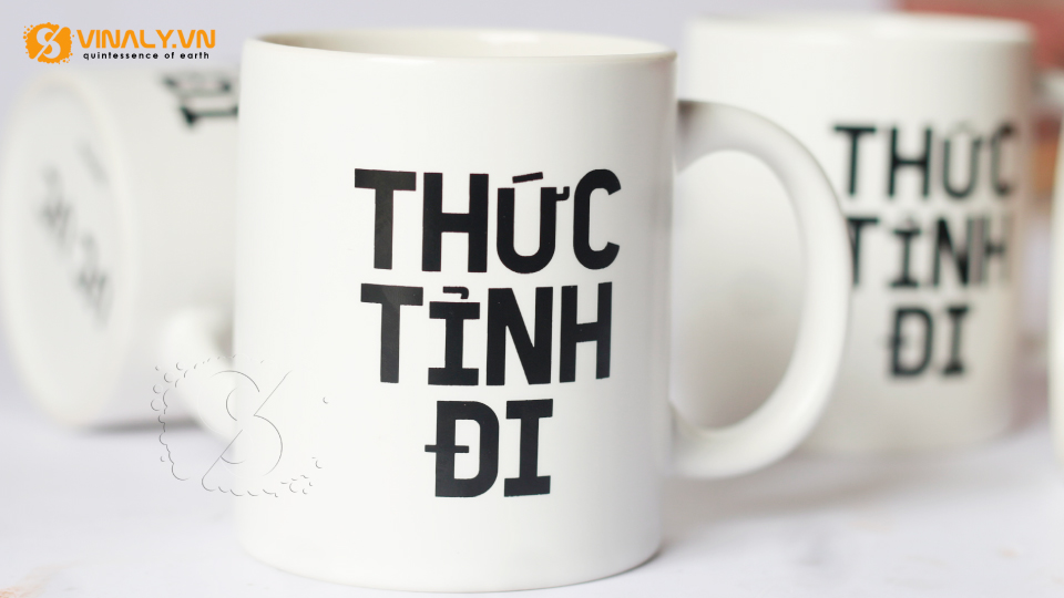 Ly sứ trắng trụ men mát