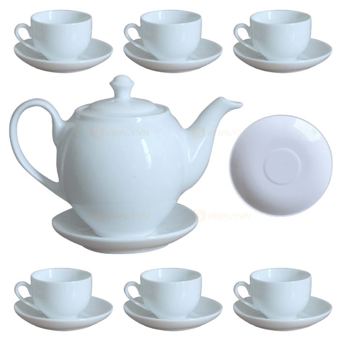 Bộ ấm chén uống trà in logo