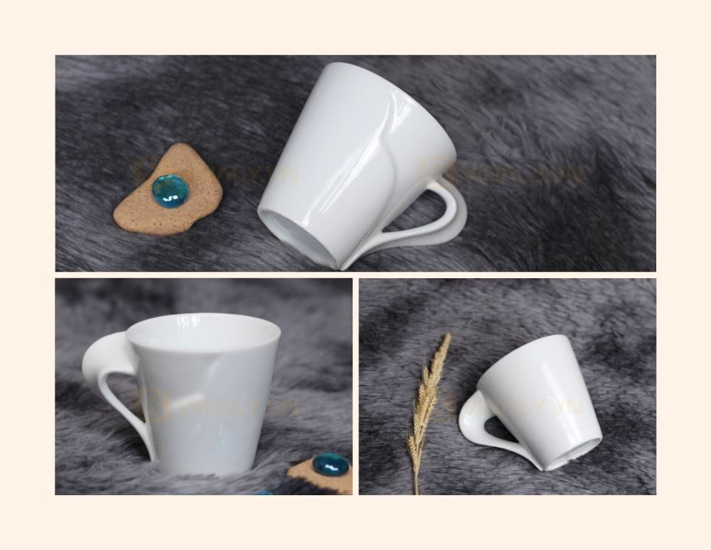 Sản phẩm ly sứ trắng cao cấp quai xoắn với thiết kế độc đáo, có thể in logo, rất thích hợp để làm bộ quà tặng doanh nghiệp. Giảm giá khi in từ 100c. Đặt ngay! LY SỨ TRẮNG CAO CẤP QUAI XOẮN 200ML - GIÁ TỪ 23K