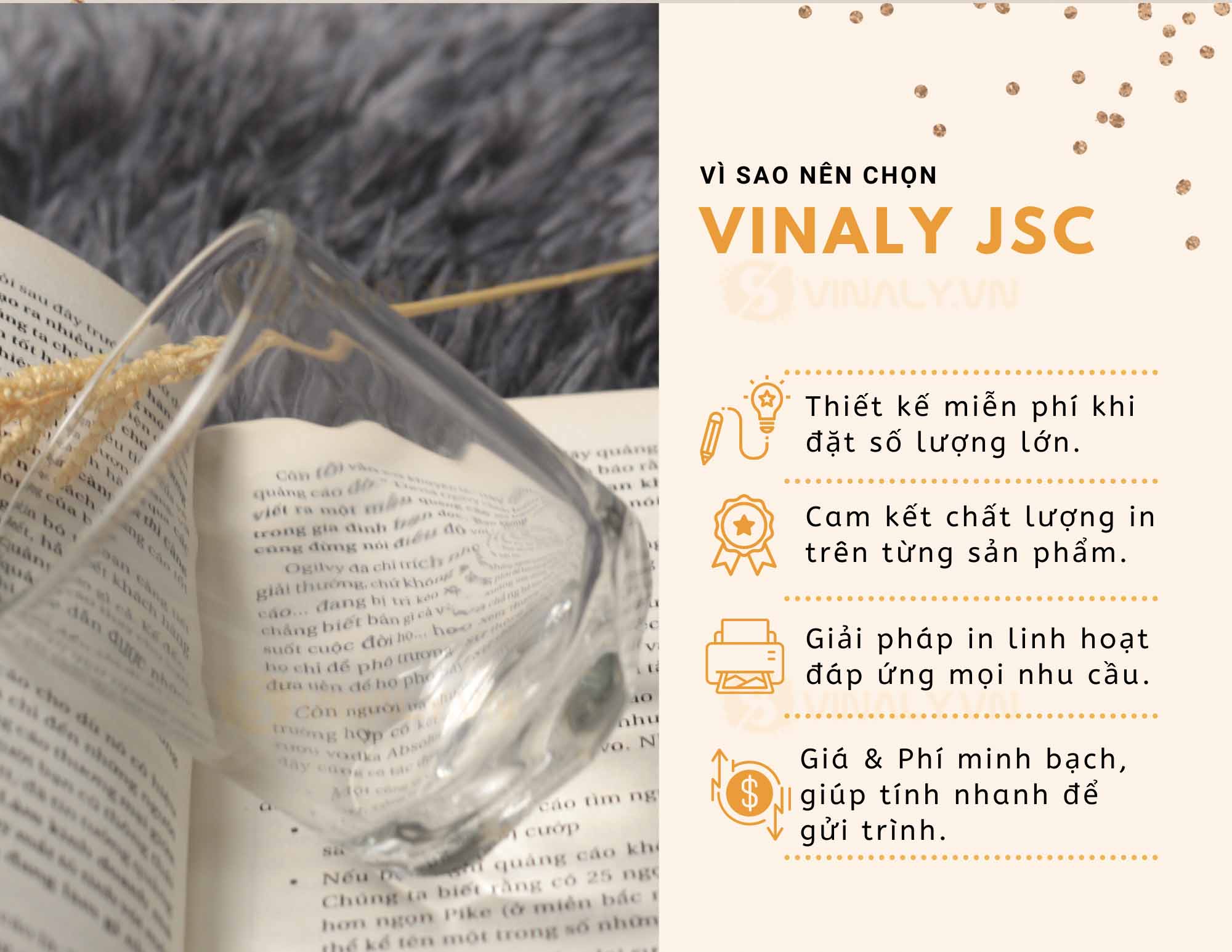 LY THỦY TINH TRÀ ĐÁ CHẶT GÓC - VINALY.VN