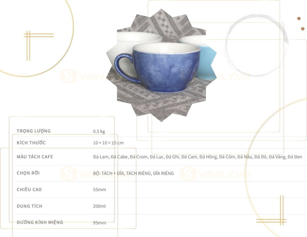 LY SỨ CAPPUCCINO MÀU LOANG 200ML - GIÁ CHỈ TỪ 65K