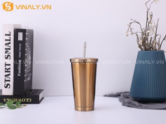 Bình giữ nhiệt màu vàng đồng - Vinaly