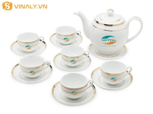 Ấm chén in logo - Nâng tầm thương hiệu quà tặng tinh tế 2024 2 Bộ ấm trà in logo