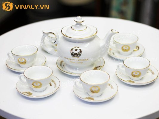 Ấm chén in logo - Nâng tầm thương hiệu quà tặng tinh tế 2024 6 bộ ấm trà quà tặng in logo