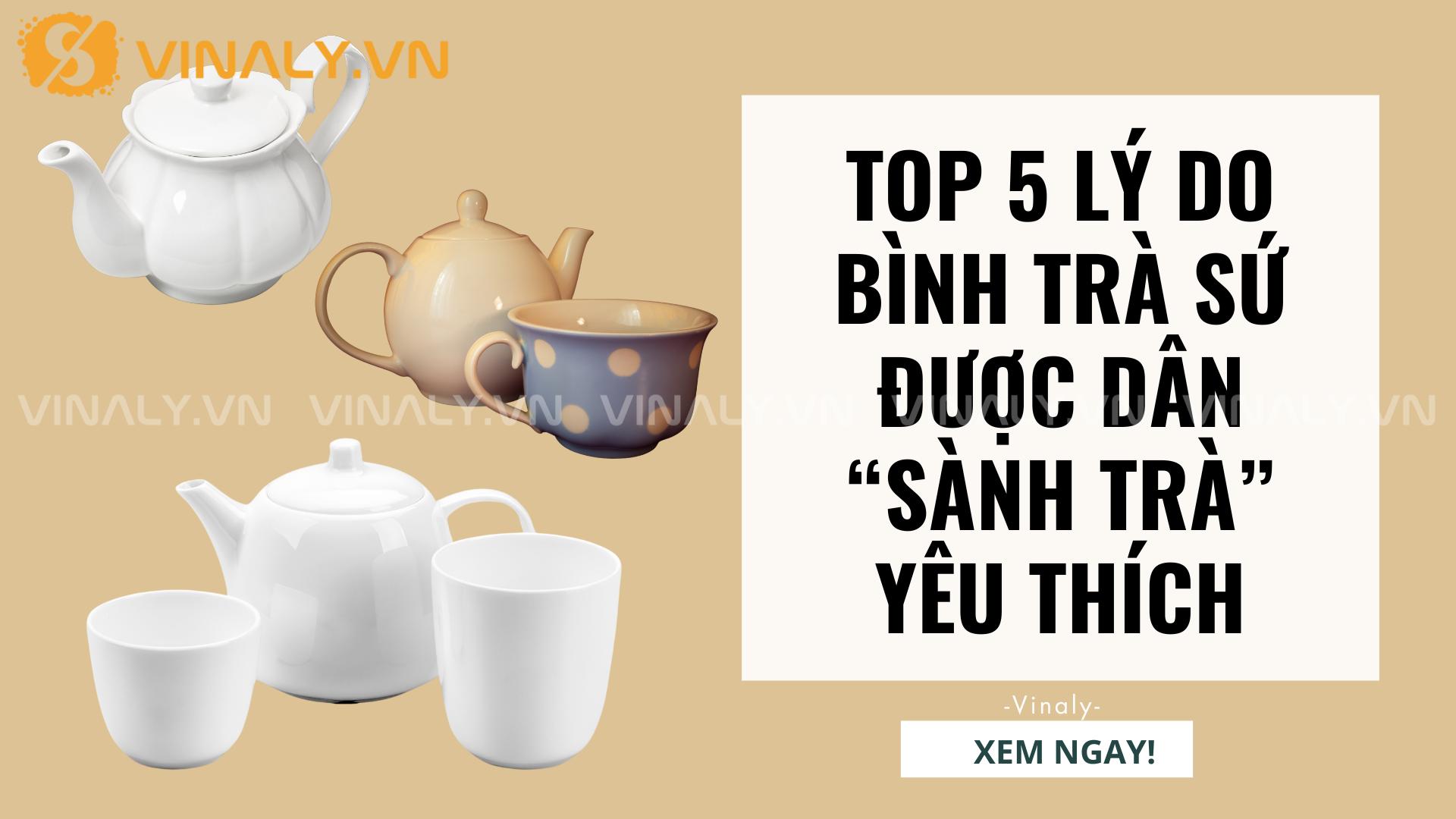 bình trà sứ