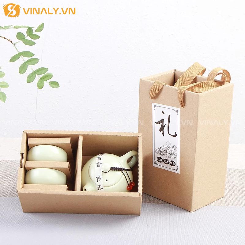 TỊNH NGỌC - BỘ ẤM CHÉN MÀU XANH NGỌC THANH LỊCH 12 Ấm chén màu xanh ngọc mini
