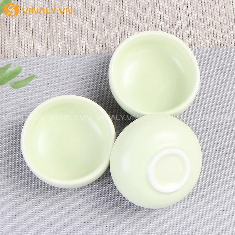 TỊNH NGỌC - BỘ ẤM CHÉN MÀU XANH NGỌC THANH LỊCH 14 Ấm chén màu xanh ngọc mini