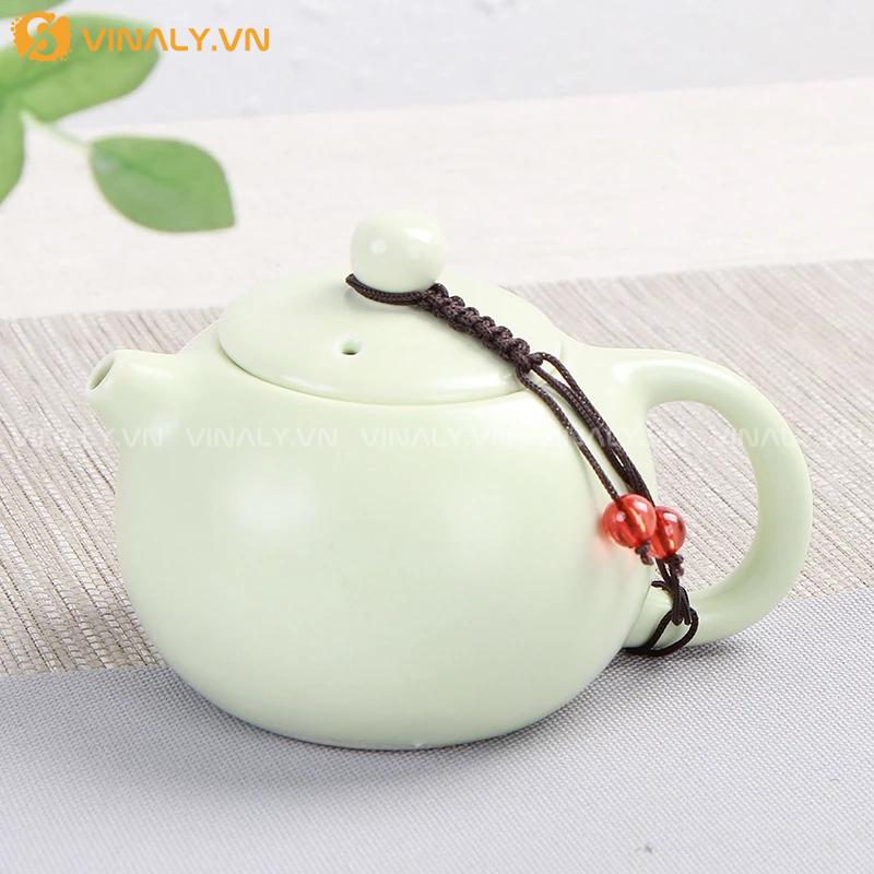TỊNH NGỌC - BỘ ẤM CHÉN MÀU XANH NGỌC THANH LỊCH 13 Ấm chén màu xanh ngọc sang trọng