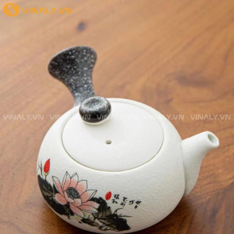 LIÊN TÂM - BỘ ẤM TRÀ MINI HOẠ TIẾT HOA SEN THANH LỊCH 12 Ấm trà mini thanh lịch