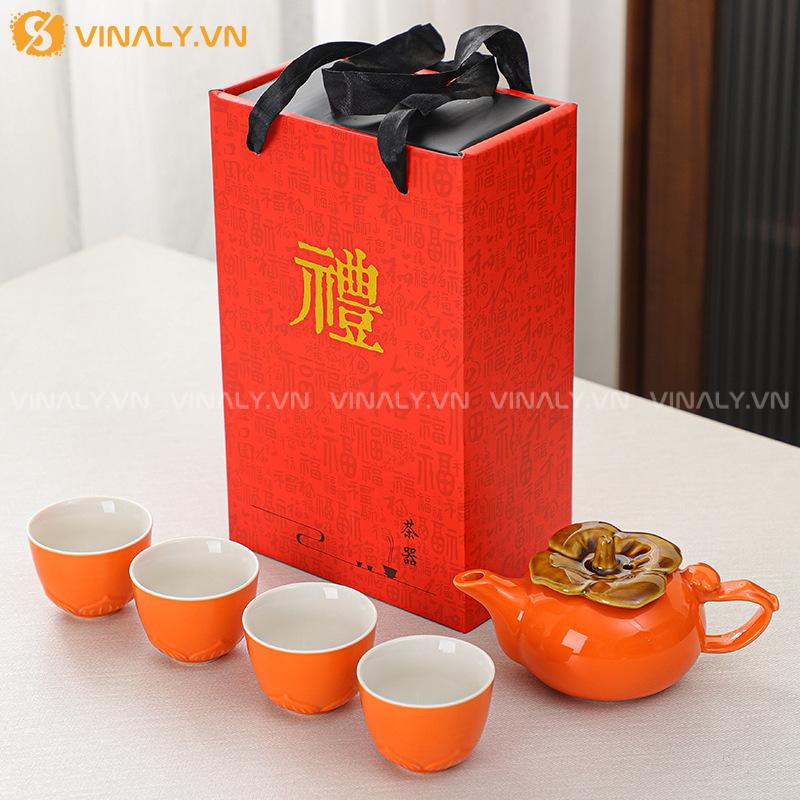 CAM LỘ - BỘ ẤM CHÉN MINI NGỤ Ý AN LÀNH 12 Bộ ấm chén mini chất lượng