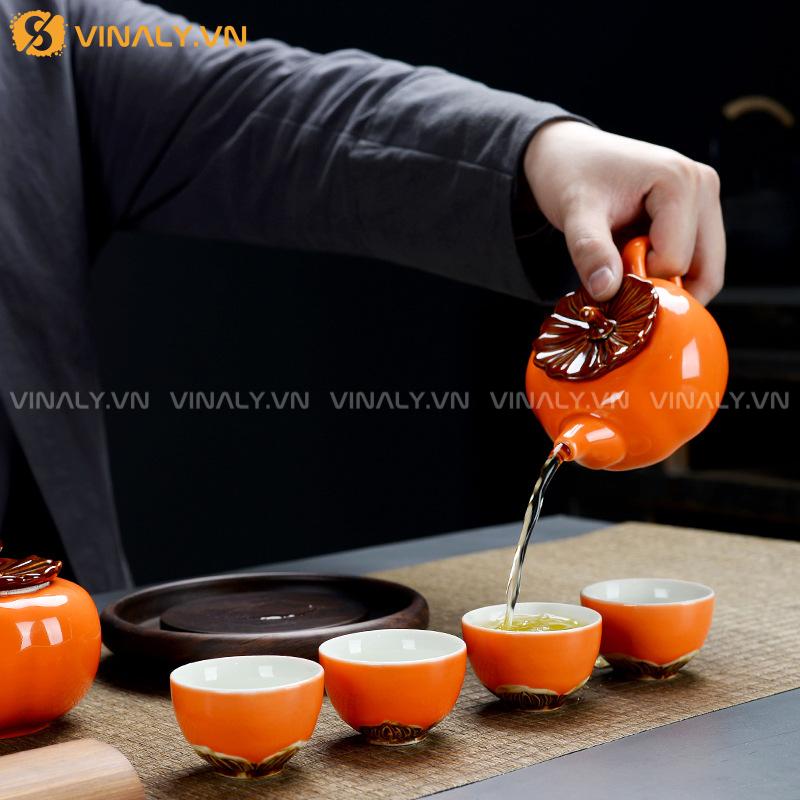 CAM LỘ - BỘ ẤM CHÉN MINI NGỤ Ý AN LÀNH 16 Bộ ấm chén mini làm quà tặng