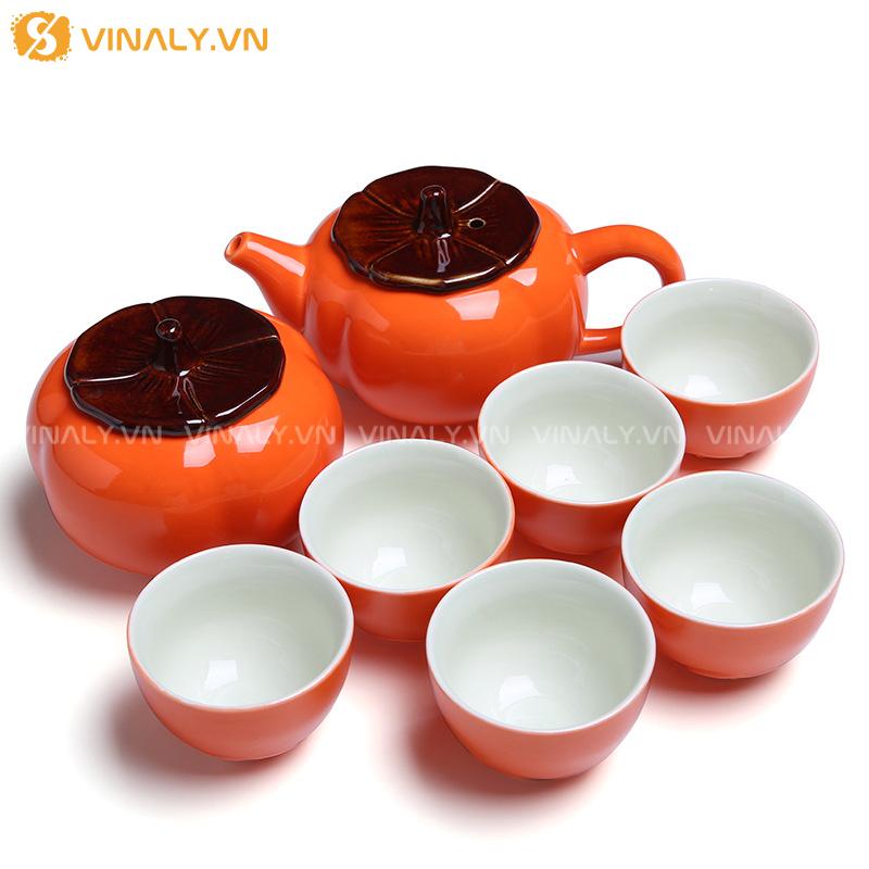 CAM LỘ - BỘ ẤM CHÉN MINI NGỤ Ý AN LÀNH 14 Bộ ấm chén mini sang trọng