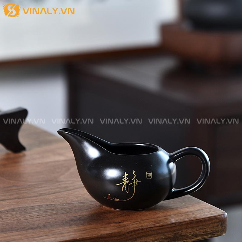 HUYỀN TRÀ - BỘ ẤM PHA TRÀ CỐI XAY GIÓ MEN SỨ CAO CẤP 13 Bộ ấm pha trà cối xay nghệ thuật