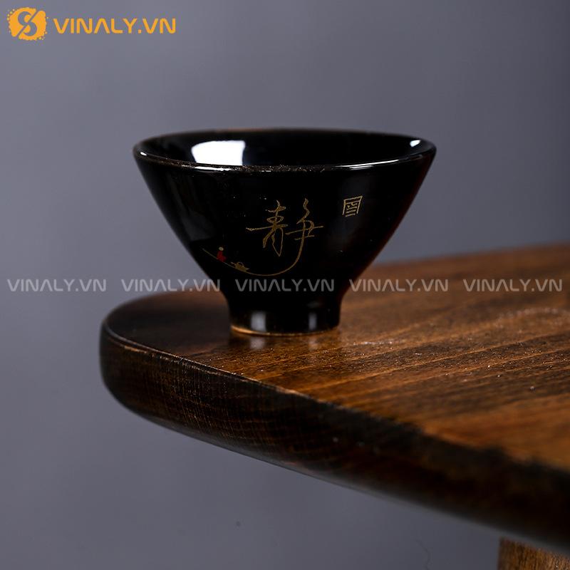 HUYỀN TRÀ - BỘ ẤM PHA TRÀ CỐI XAY GIÓ MEN SỨ CAO CẤP 14 Bộ ấm pha trà cối xay tinh tế
