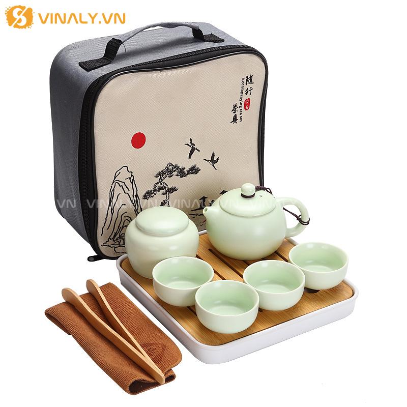 DU NHIÊN - BỘ ẤM PHA TRÀ DU LỊCH CẦM TAY THANH LỊCH 10 Bộ ấm pha trà du lịch DU NHIÊN