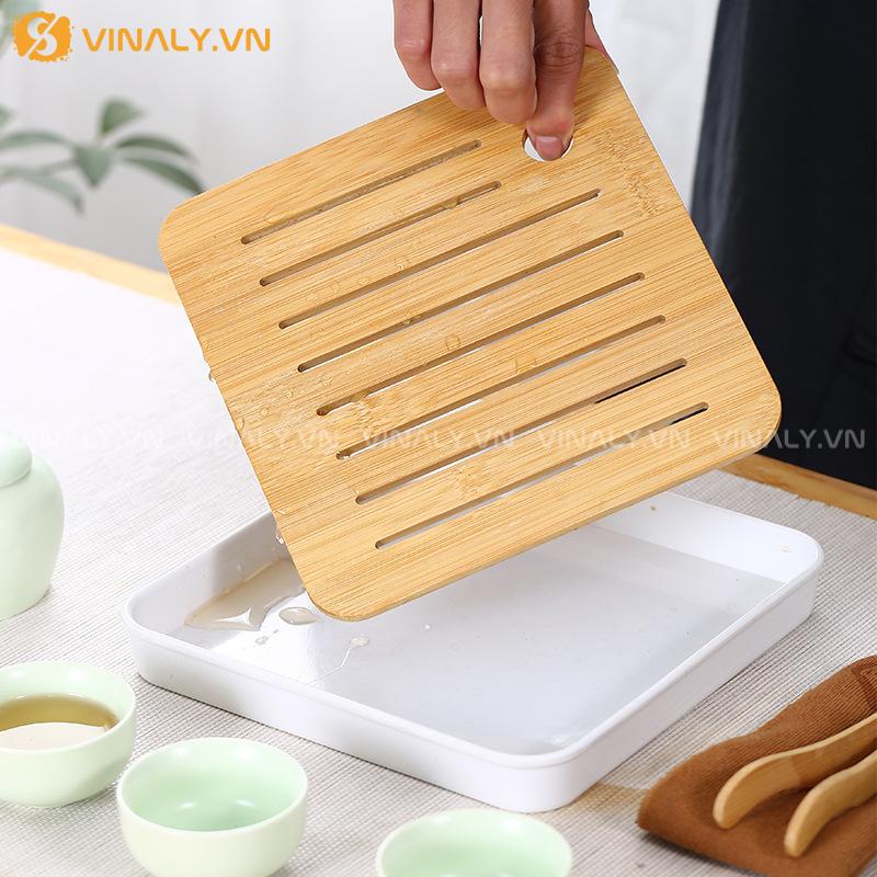 DU NHIÊN - BỘ ẤM PHA TRÀ DU LỊCH CẦM TAY THANH LỊCH 14 Bộ ấm pha trà du lịch kèm khay đựng