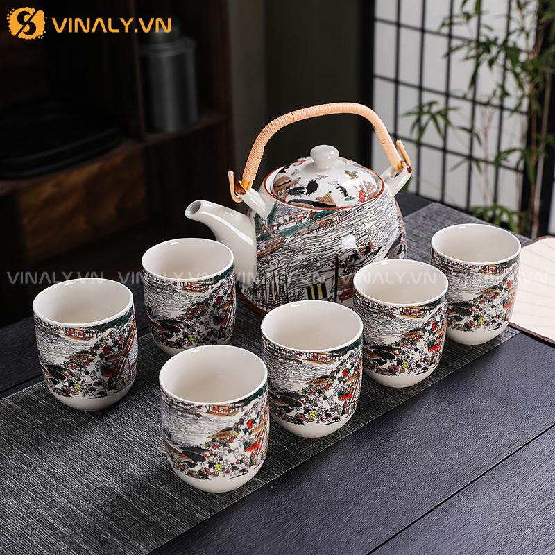 HỘI LÀNG - BỘ ẤM TÁCH TRÀ CỔ ĐIỂN SANG TRỌNG 10 Bộ ấm tách trà cổ điển đậm văn hóa