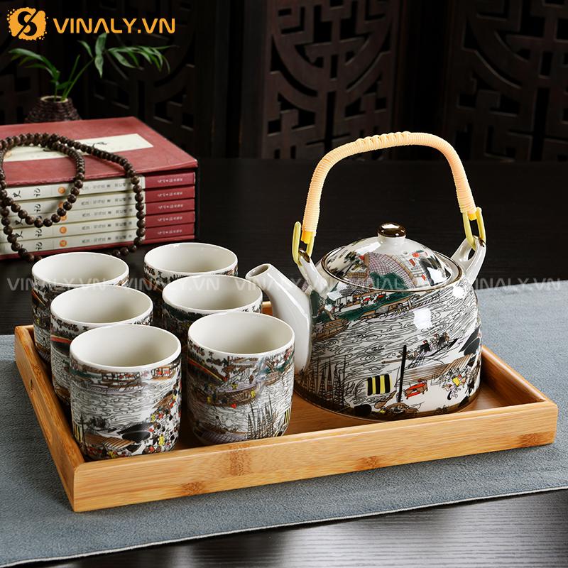 HỘI LÀNG - BỘ ẤM TÁCH TRÀ CỔ ĐIỂN SANG TRỌNG 13 Bộ ấm tách trà cổ điển đẳng cấp