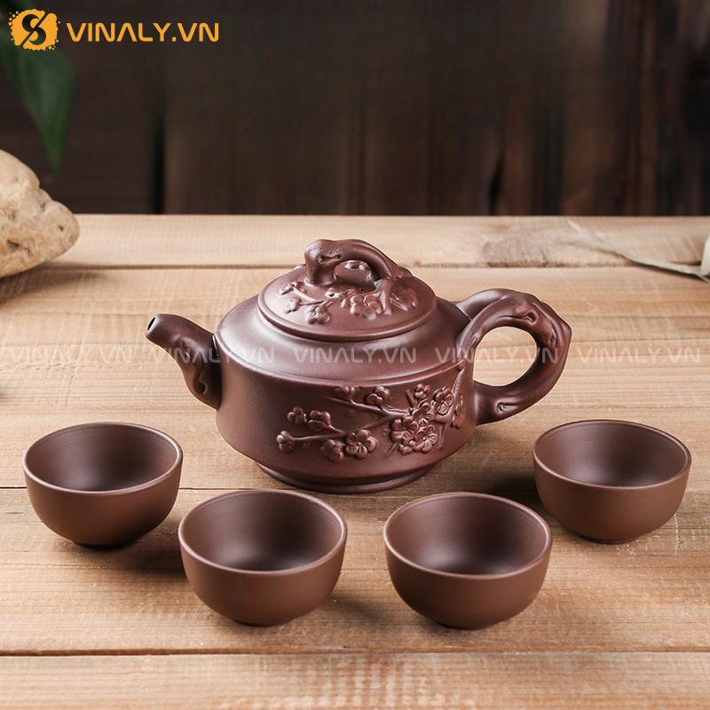 TĨNH MAI - BỘ ẤM TRÀ GỐM THANH LỊCH LÀM QUÀ TẶNG 16 Bộ ấm trà gốm thanh lịch