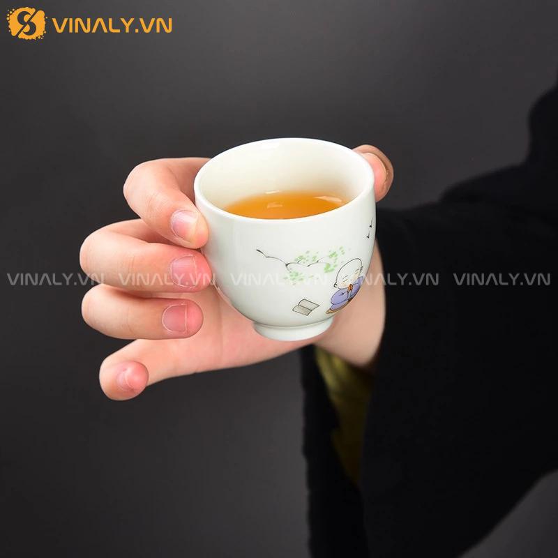THIỀN ĐỒNG - BỘ PHA TRÀ CỐI XAY XANH NGỌC BÍCH 11 Bộ pha trà cối xay tinh tế