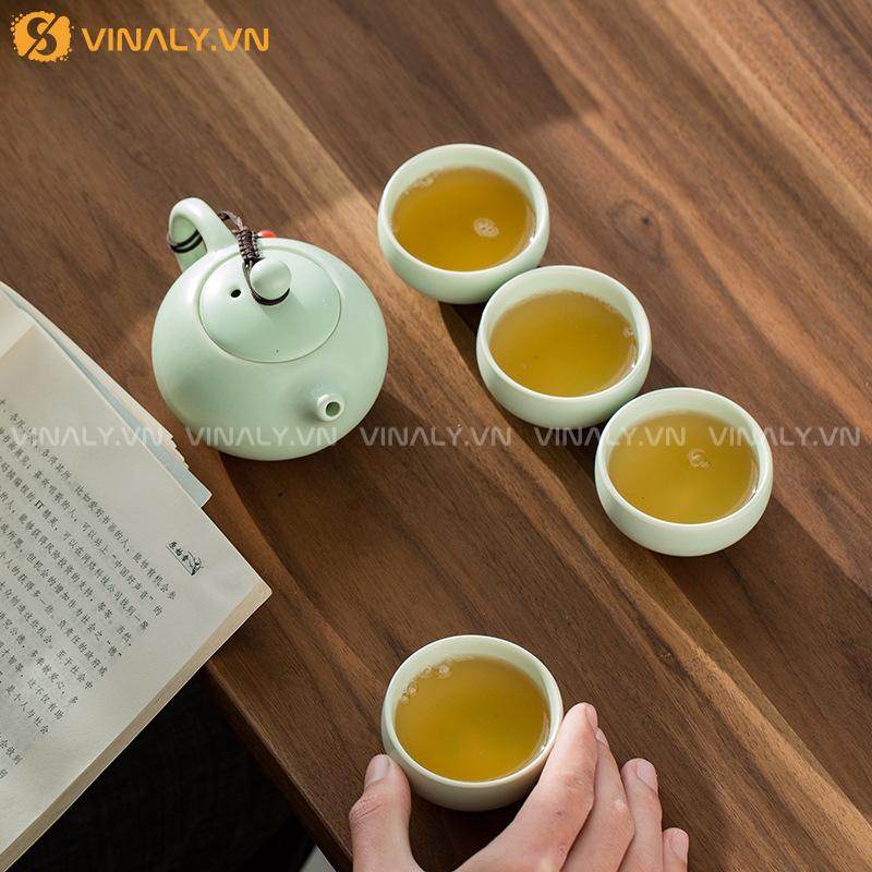 NGỌC TÂM - BỘ PHA TRÀ DU LỊCH SANG TRỌNG, TIỆN DỤNG 12 Bộ pha trà du lịch xang ngọc bích