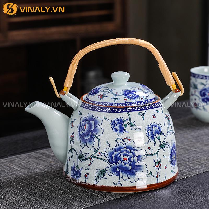 THANH HOA - BỘ TÁCH TRÀ CỔ ĐIỂN HOA LAM 13 Bộ tách trà cổ điển sang trọng