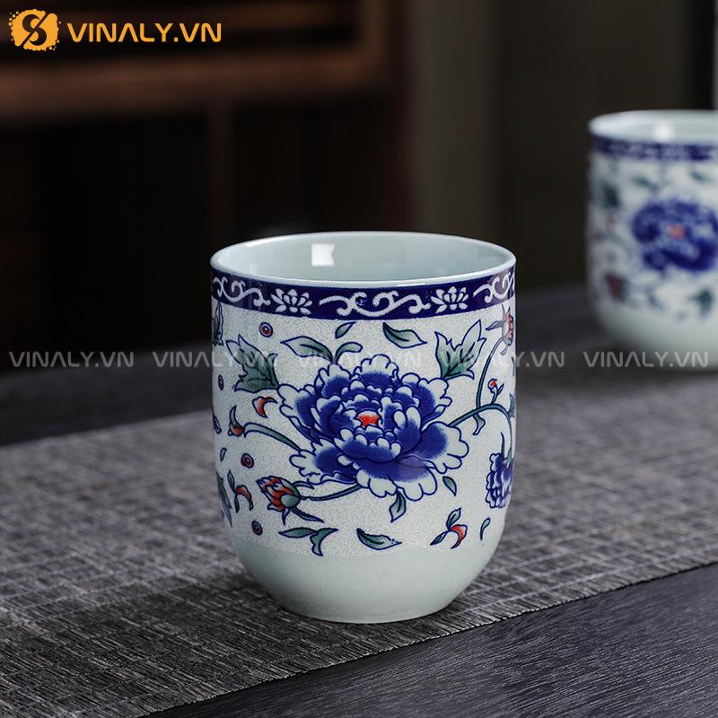 THANH HOA - BỘ TÁCH TRÀ CỔ ĐIỂN HOA LAM 14 Bộ tách trà cổ điển THANH HOA