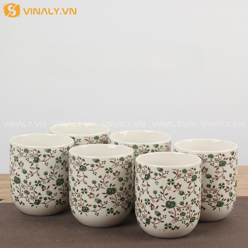 LỤC HOA - BỘ TÁCH TRÀ GỐM SỨ TAO NHÃ 13 Bộ tách trà gốm sứ làm sang trọng