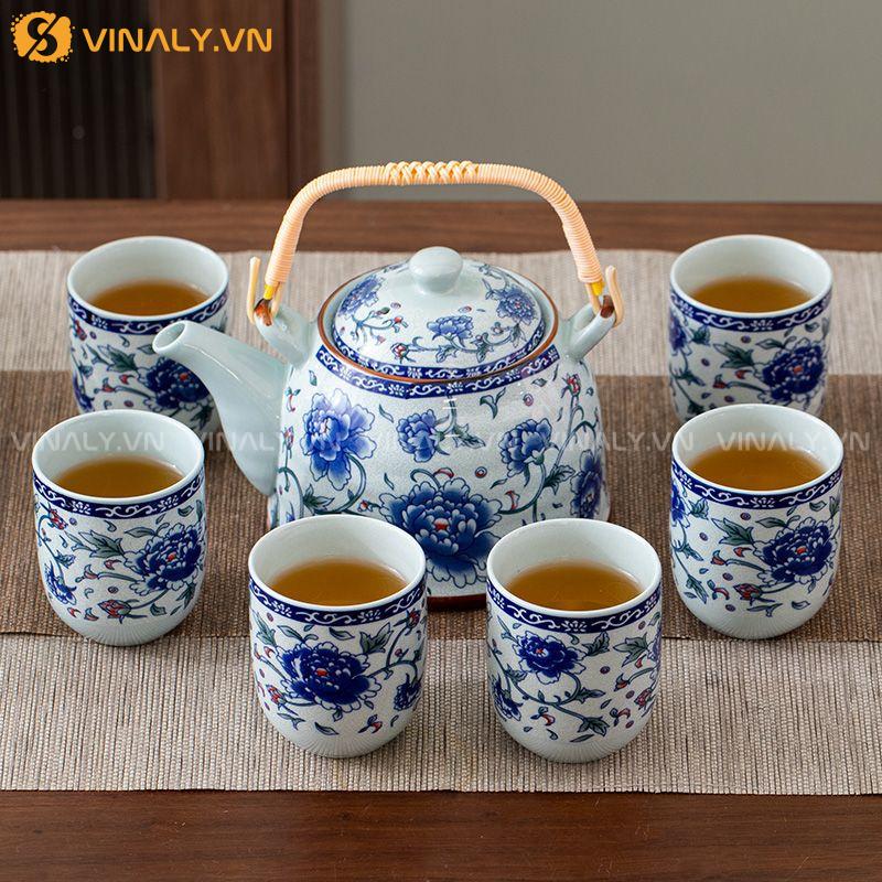 LAM CÁC - BỘ TÁCH TRÀ SANG TRỌNG MEN SỨ 11 Bộ tách trà sang trọng