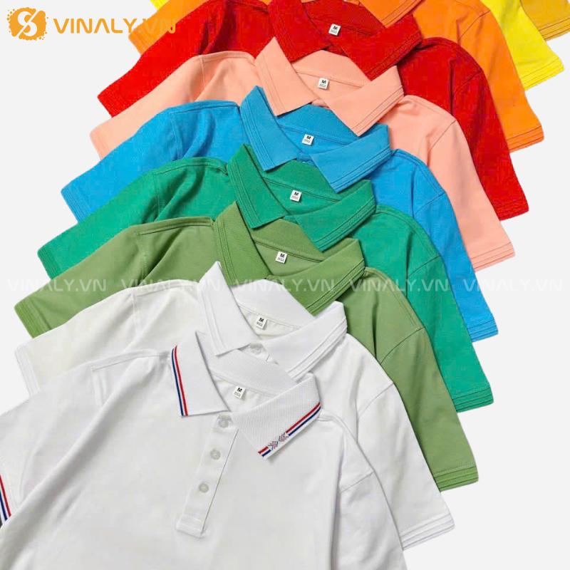 ÁO POLO TRƠN - ÁO THUN POLO 100% COTTON 4 CHIỀU 220GMS 12 CẬN CHẤT ÁO COTTON ĐẸP
