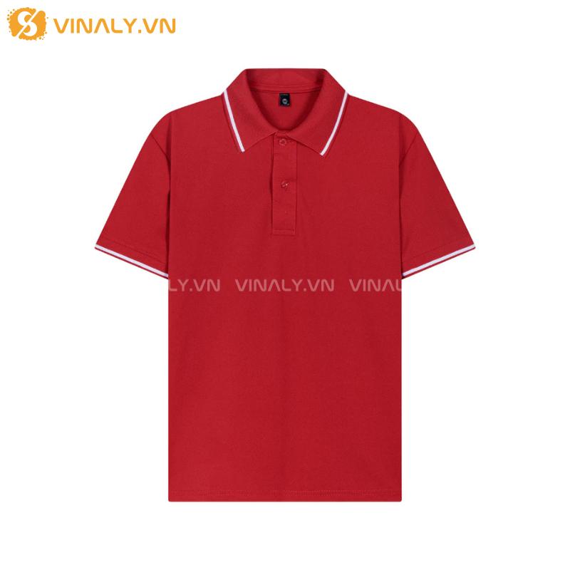 ÁO THUN POLO CÁ SẤU 100% COTTON FORM ĐẸP CHO CẢ GIA ĐÌNH 13 ÁO POLO CÁ SẤU TÔNG ĐỎ