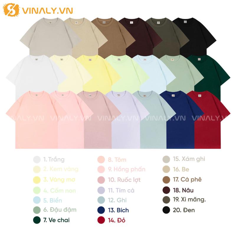 ÁO THUN TAY NGẮN CỔ TRÒN TICI FORM ĐẸP LÀM ÁO TEAM 14 CHI TIẾT MÃ MÀU ÁO