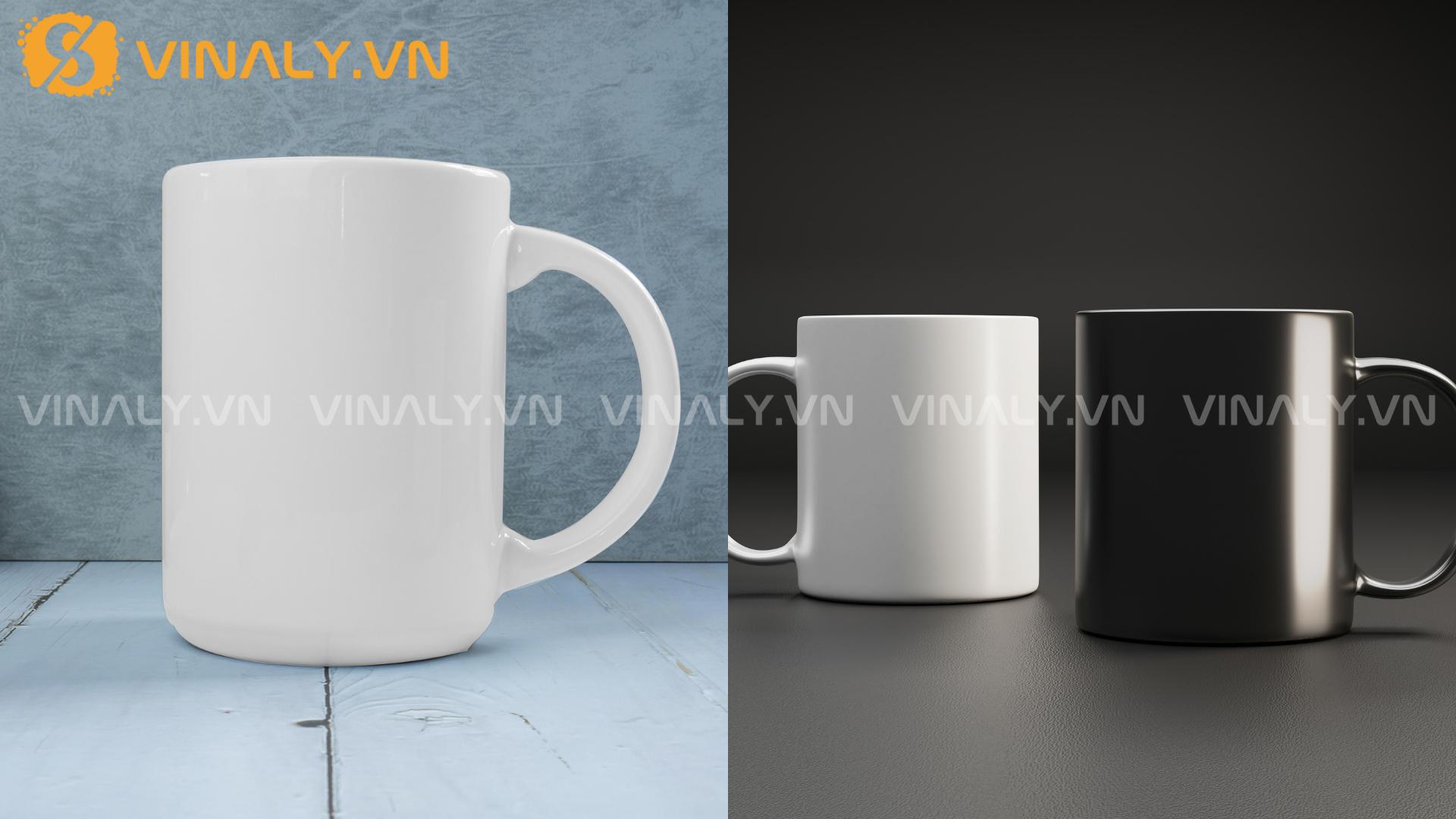 Top 5 ly sứ cafe giá sỉ – Quà tặng doanh nghiệp sang trọng 3 Ly sứ dáng cao (americano/latte mug)