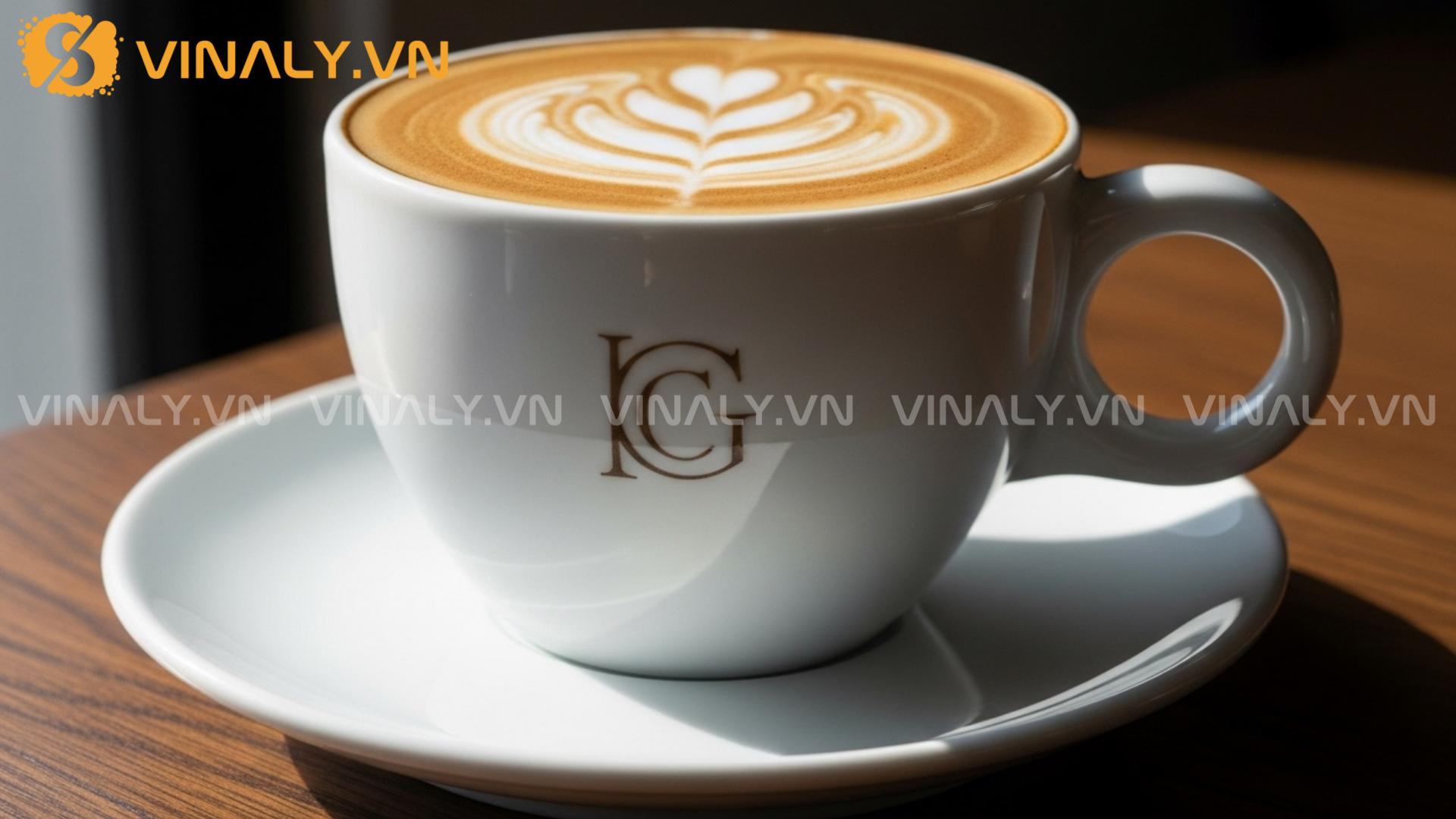 5 mẫu cốc uống Capuchino in logo đẹp cho quán cafe 4 Cốc uống Capuchino in logo khắc laser bền đẹp