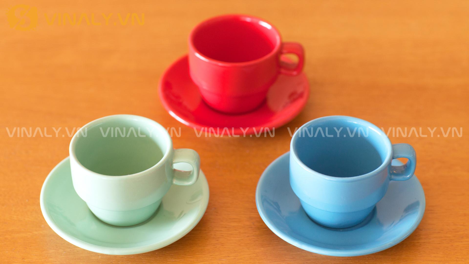 5 Mẫu ly sứ Cafe Espresso ln logo đẹp, giá sỉ 4 Ly sứ Espresso men màu nghệ thuật