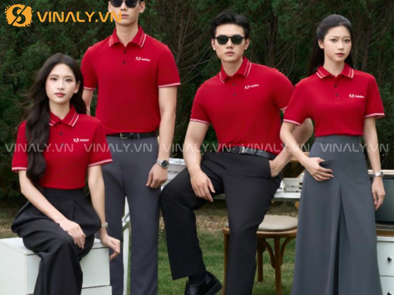 3 Xu Hướng Áo Polo 2025 Cho Doanh Nghiệp Startup 7 Polo đỏ trơn cho doanh nghiệp startup tinh tế, sang trọng