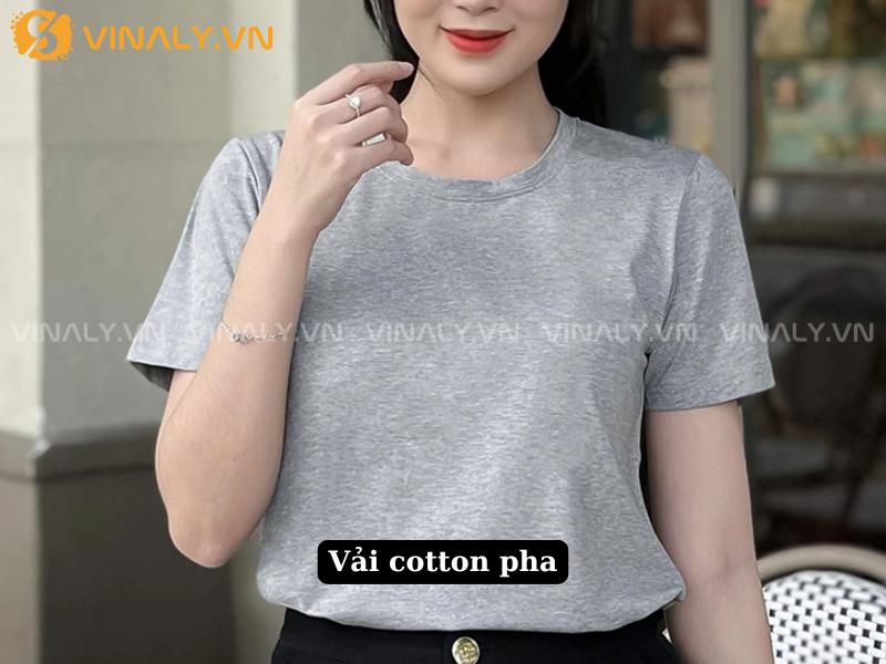 4 Tiêu Chí Chọn Chất Liệu Áo Basic Phù Hợp Cho Mùa Hè 5 Vải áo cổ tròn Cotton pha sự lựa chọn tối ưu cho ngân sách tiết kiệm