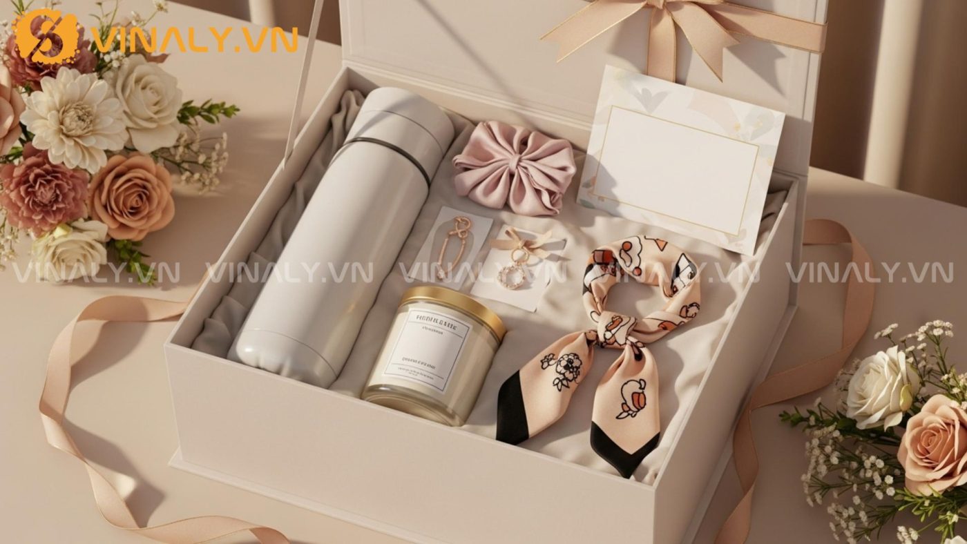 Happy box quà tặng nhân viên nữ 20/10 6 Set happy box Lifestyle – Phong cách hiện đại