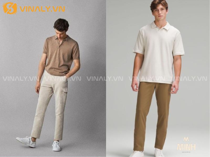 Cách Phối Đồ Áo Polo Cho Môi Trường Công Sở Hiện Đại 4 Áo polo nam và quần kaki combo quốc dân