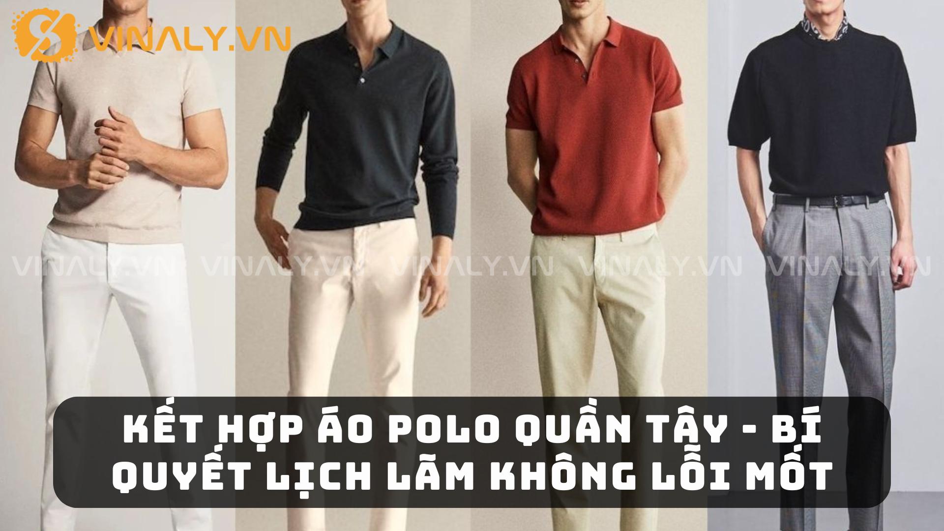 Phối áo polo quần tây
