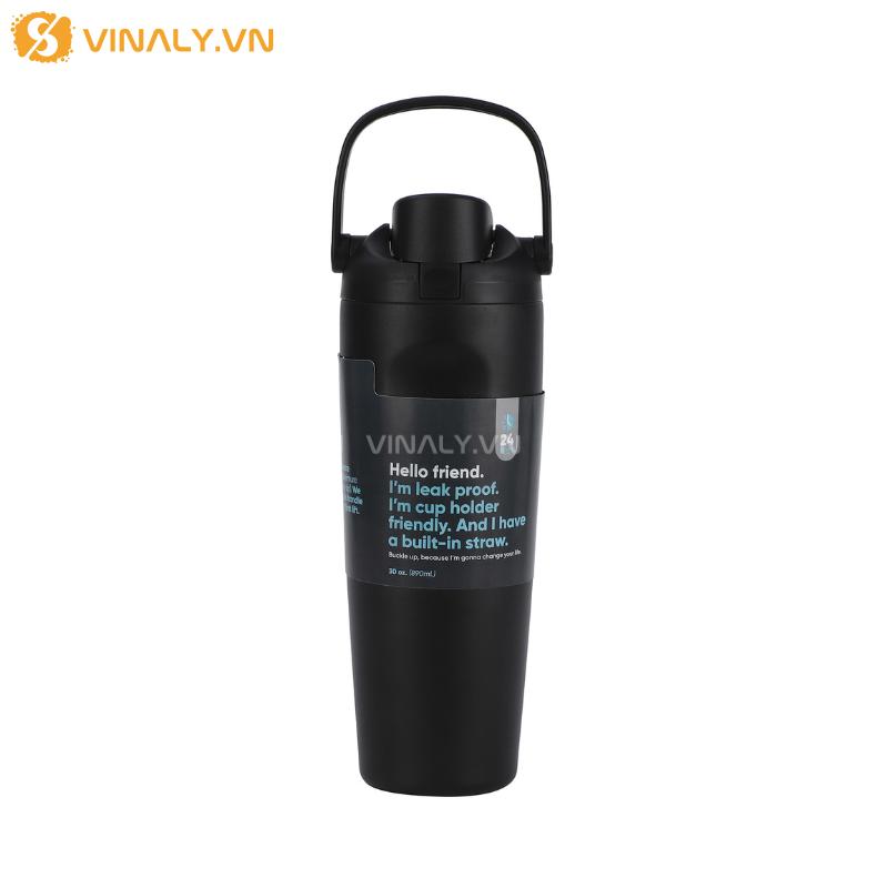 Vinaly.vn - Công Xưởng Quà Tặng Doanh Nghiệp 795 BGN-CC-02 | BÌNH GIỮ NHIỆT CỠ LỚN CÓ TAY CẦM MÀU ĐEN SANG TRỌNG