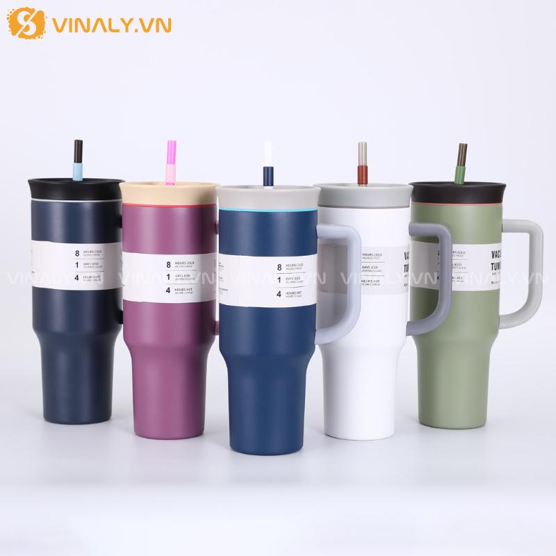 Vinaly.vn - Công Xưởng Quà Tặng Doanh Nghiệp 793 BGN-CC-03-01 | BÌNH GIỮ NHIỆT LOẠI LỚN 1200ML TAY CẦM SILICON CHỐNG NÓNG
