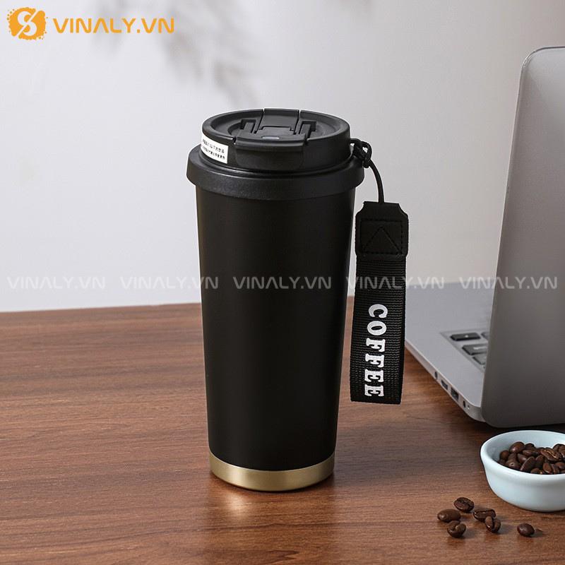 BGN-IN-10-01 | LY GIỮ NHIỆT GIÁ RẺ COFEEE WISHAWEO SANG TRỌNG CHO DÂN VĂN PHÒNG 17 Ly giữ nhiệt Coffee Wishaweo - màu đen