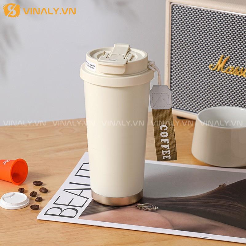 BGN-IN-10-01 | LY GIỮ NHIỆT GIÁ RẺ COFEEE WISHAWEO SANG TRỌNG CHO DÂN VĂN PHÒNG 16 Ly giữ nhiệt Coffee Wishaweo - màu trắng