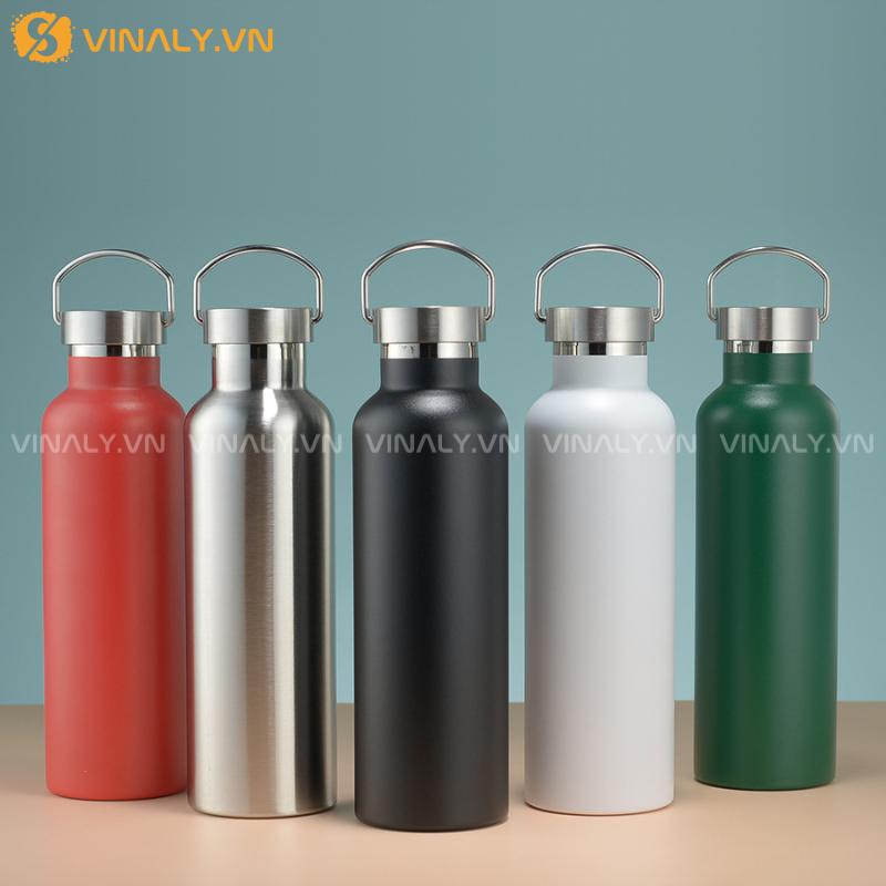 Vinaly.vn - Công Xưởng Quà Tặng Doanh Nghiệp 790 BGN-IN-12-01 | BÌNH GIỮ NHIỆT CÓ QUAI XÁCH 1 MÀU DUNG TÍCH 500ML GIÁ RẺ
