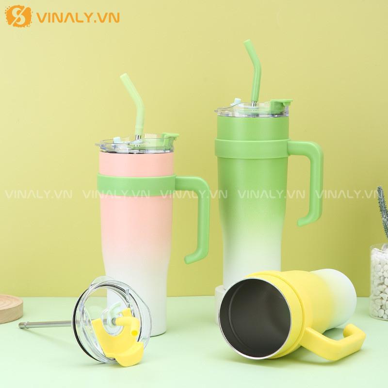 Vinaly.vn - Công Xưởng Quà Tặng Doanh Nghiệp 799 BGN-IN-14-01 | BÌNH GIỮ NHIỆT DUNG TÍCH LỚN 1200ML LOANG MÀU KÈM STICKER