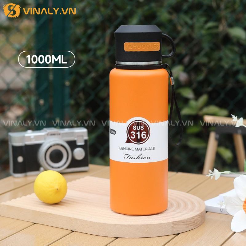 Vinaly.vn - Công Xưởng Quà Tặng Doanh Nghiệp 794 BGN-IN-16-01 | BÌNH NƯỚC GIỮ NHIỆT GIÁ RẺ DUNG TÍCH 1000ML SUS 316 LÀM QUÀ TẶNG - MÀU CAM