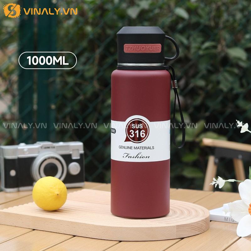 BGN-IN-16-01 | BÌNH NƯỚC GIỮ NHIỆT GIÁ RẺ DUNG TÍCH 1000ML SUS 316 LÀM QUÀ TẶNG 19 BGN-IN-16-01 | BÌNH NƯỚC GIỮ NHIỆT GIÁ RẺ DUNG TÍCH 1000ML SUS 316 LÀM QUÀ TẶNG - MÀU ĐỎ
