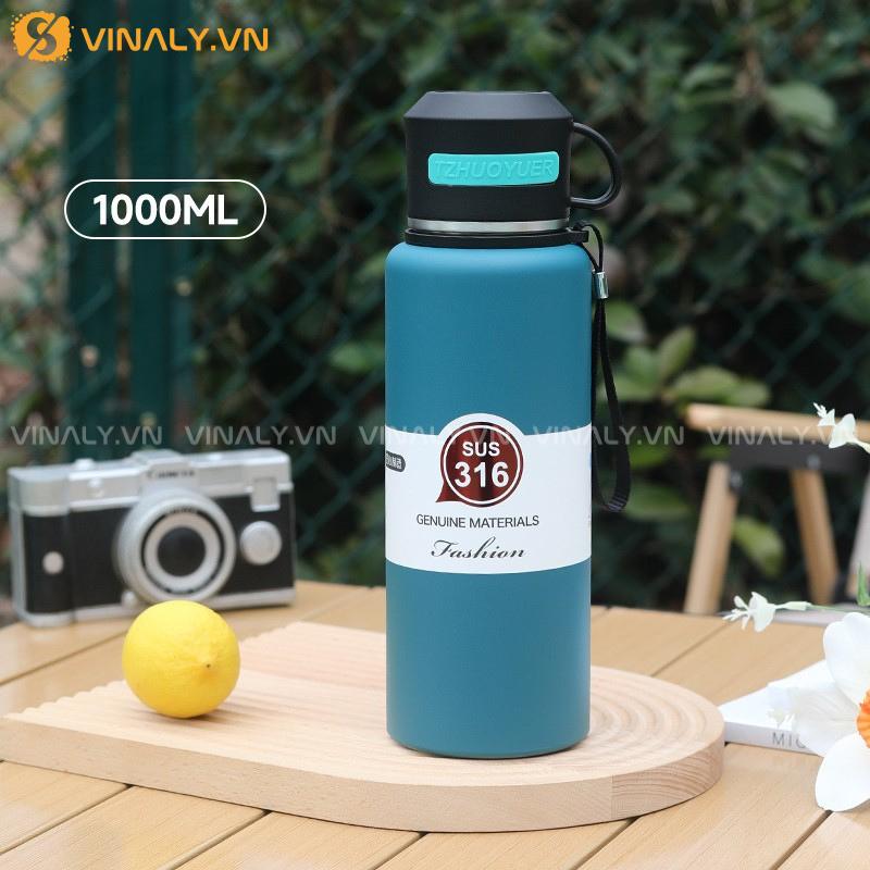 BGN-IN-16-01 | BÌNH NƯỚC GIỮ NHIỆT GIÁ RẺ DUNG TÍCH 1000ML SUS 316 LÀM QUÀ TẶNG 20 BGN-IN-16-01 | BÌNH NƯỚC GIỮ NHIỆT 1000ML SUS 316 LÀM QUÀ TẶNG - MÀU XANH DƯƠNG