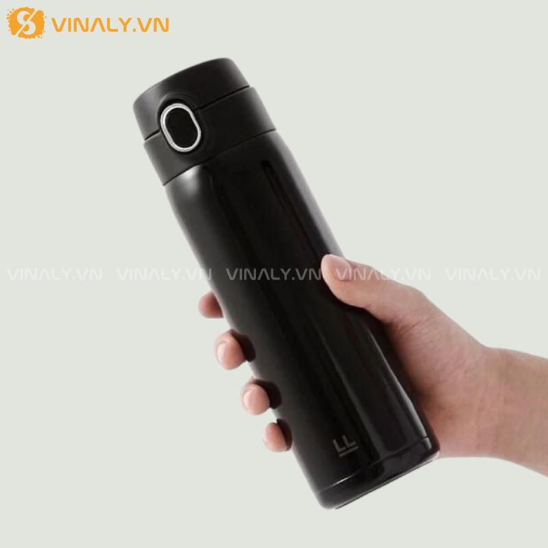 BGN-LL-03-01 | LOCKNLOCK BÌNH GIỮ NHIỆT ROUND ONE-TOUCH TUMBLER 500ML - MÀU ĐEN SANG TRỌNG 17 MẪU BÌNH LOCK AND LOCK MỘT CHẠM TIỆN LỢI